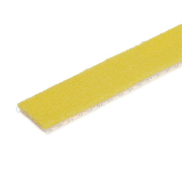 StarTech.com 50ft Hook and Loop Roll - Cut-to-Size Reusable Cable Ties - Bulk Industrial Wire Fastener Tape /Adjustable Fabric Wraps Yellow / Resuable Self Gripping Cable Management Straps (HKLP50YW) HKLP50YW