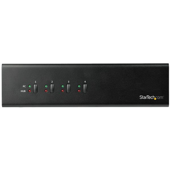 StarTech.com 4 Port Dual Monitor DVI KVM Switch - Dual Screen Display Compact USB KVM Switch with Integrated USB 3.0 Hub & Audio - Dual View KVM - Dell HP Apple Lenovo - TAA Compliant SV431DD2DU3A