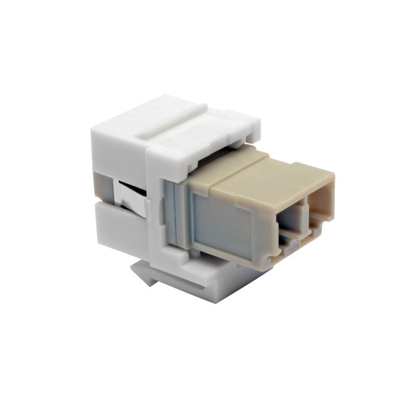 Tripp Lite Duplex Multimode Fiber Coupler, Keystone Jack - LC to LC, White N455-000-WH-KJ