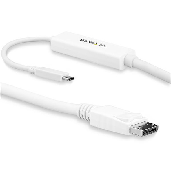 StarTech.com 9.8 ft. (3 m) USB-C to DisplayPort Cable - 4K 60Hz - White CDP2DPMM3MW