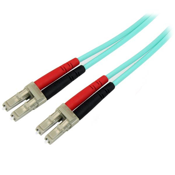 Startech.Com Aqua Om4 Duplex Multimode Fiber Optic Cable - 100 Gb - 50/125 - Lszh - Lc/Lc - 5 M 450Fblclc5