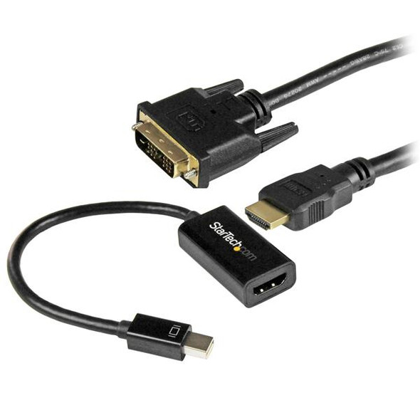 StarTech.com mDP to DVI Connectivity Kit - Active Mini DisplayPort to HDMI Converter with 6 ft. HDMI to DVI Cable MDPHDDVIKIT