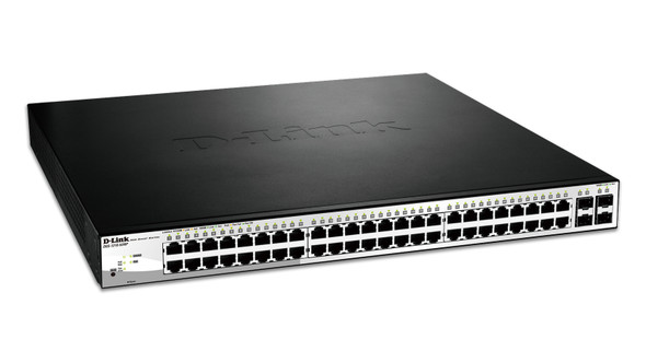 D-Link DGS-1210-52MP network switch Managed L2 Gigabit Ethernet (10/100/1000) Power over Ethernet (PoE) 1U Black DGS-1210-52MP