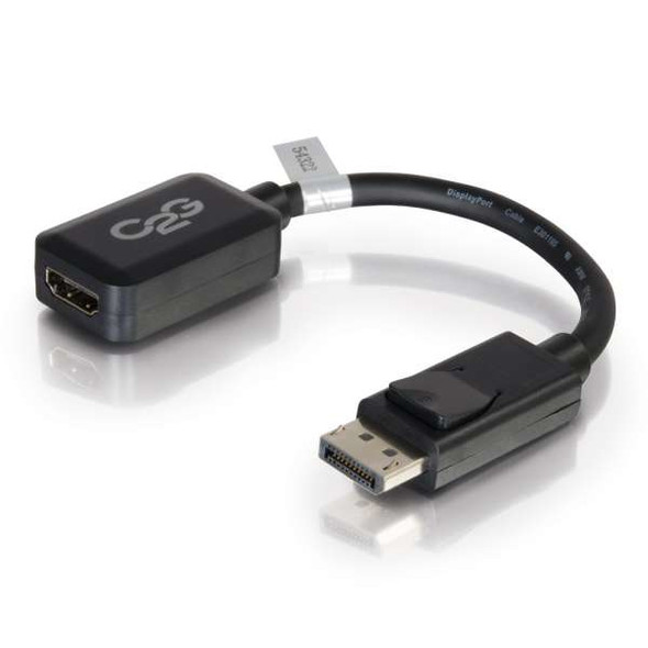 C2G 54322 video cable adapter 0.2 m DisplayPort HDMI Black 54322