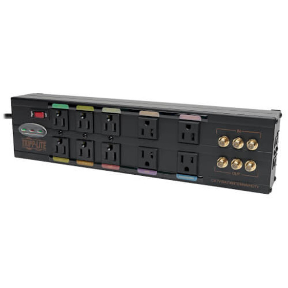 Tripp Lite Isobar Home/Business Theater Surge Suppressor Black 10 AC outlet(s) 120 V 2.4 m HT10DBS