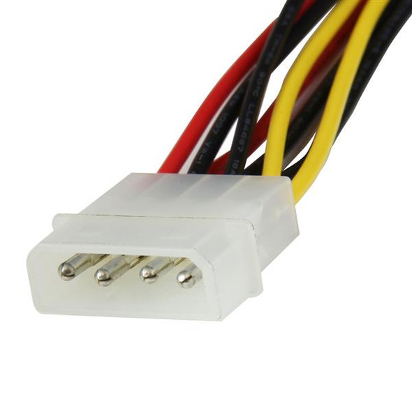 StarTech.com 12in LP4 to 2x Right Angle Latching SATA Power Y Cable Splitter - 4 Pin LP4 to Dual SATA PYO2LP4LSATR