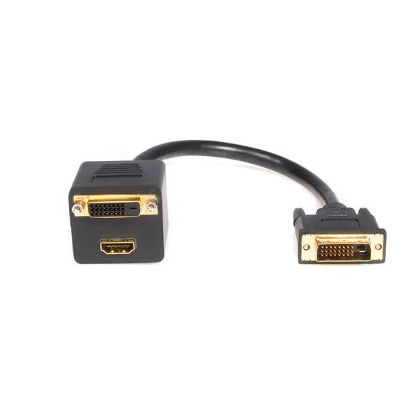StarTech.com 1 ft DVI-D to DVI-D & HDMI Splitter Cable - M/F DVISPL1DH