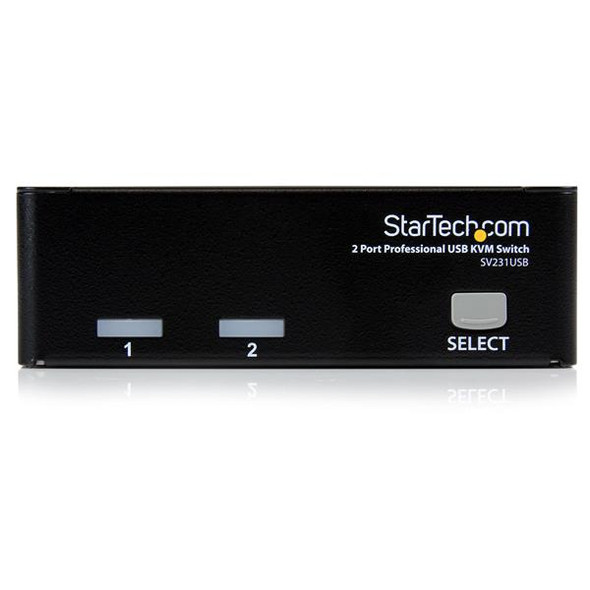 StarTech.com 2 Port Professional USB KVM Switch Kit with Cables SV231USB