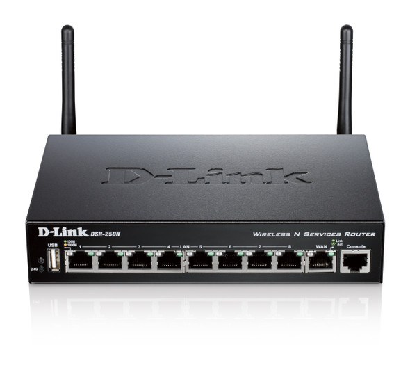 D-Link DSR-250N wireless router Gigabit Ethernet Single-band (2.4 GHz) Black DSR-250N