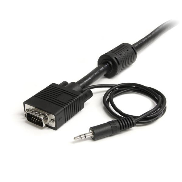 StarTech.com 35 ft Coax High Resolution Monitor VGA Cable with Audio HD15 M/M MXTHQMM35A