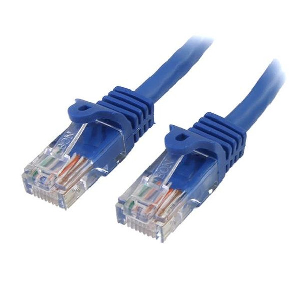 Startech.Com Cat5E Patch Cable With Snagless Rj45 Connectors – 10 Ft, Blue Rj45Patch10