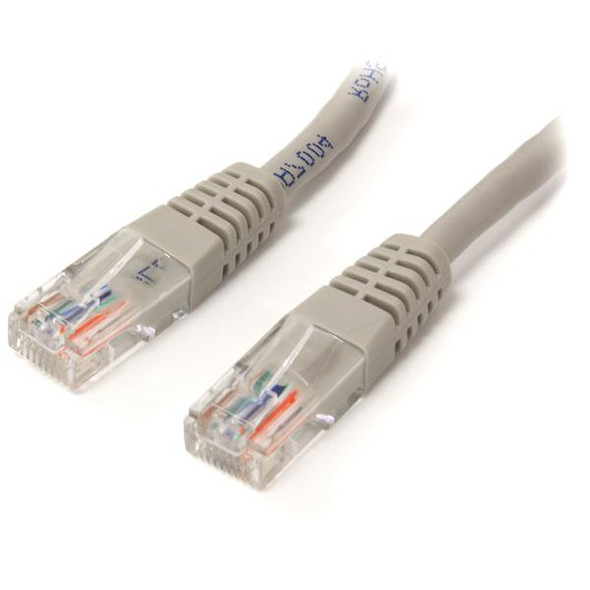 StarTech.com 50 ft Cat5e Gray Molded RJ45 UTP Cat 5e Patch Cable - 50ft Patch Cord M45PATCH50GR