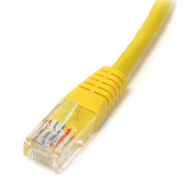 StarTech.com 1 ft Cat5e Yellow Molded RJ45 UTP Cat 5e Patch Cable - 1ft Patch Cord M45PATCH1YL