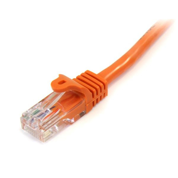 StarTech.com Cat5e patch cable with snagless RJ45 connectors – 15 ft, orange 45PATCH15OR