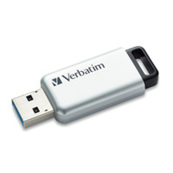 Verbatim Store 'n' Go Secure Pro USB flash drive 128 GB USB Type-A 3.2 Gen 1 (3.1 Gen 1) Black, Silver 70057