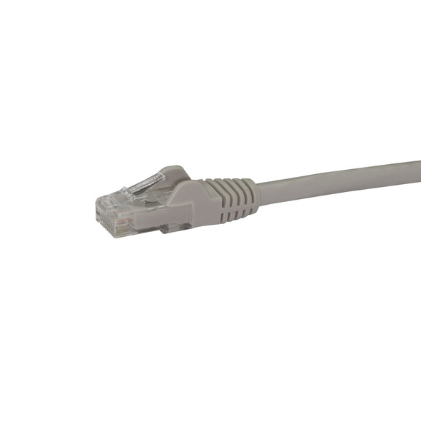 StarTech.com 50ft CAT6 Ethernet Cable - Gray CAT 6 Gigabit Ethernet Wire -650MHz 100W PoE RJ45 UTP Network/Patch Cord Snagless w/Strain Relief Fluke Tested/Wiring is UL Certified/TIA N6PATCH50GR