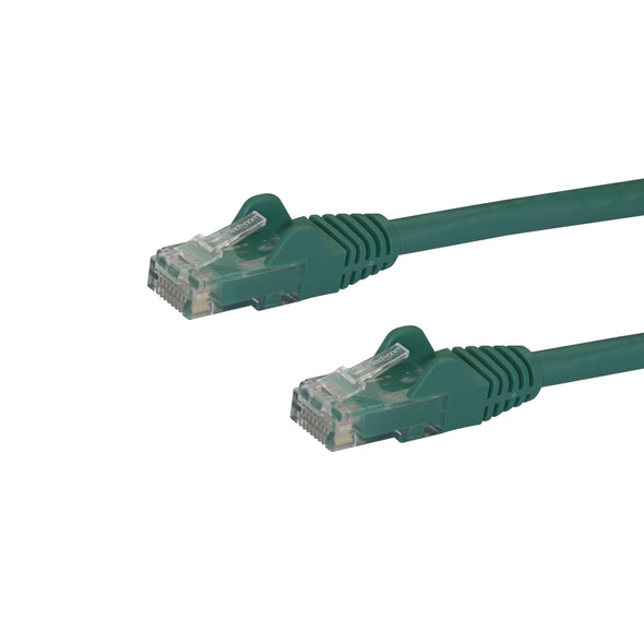 StarTech.com 50ft CAT6 Ethernet Cable - Green CAT 6 Gigabit Ethernet Wire -650MHz 100W PoE RJ45 UTP Network/Patch Cord Snagless w/Strain Relief Fluke Tested/Wiring is UL Certified/TIA N6PATCH50GN