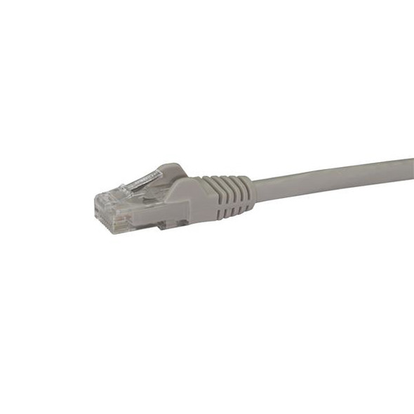 StarTech.com 25ft CAT6 Ethernet Cable - Gray CAT 6 Gigabit Ethernet Wire -650MHz 100W PoE RJ45 UTP Network/Patch Cord Snagless w/Strain Relief Fluke Tested/Wiring is UL Certified/TIA N6PATCH25GR