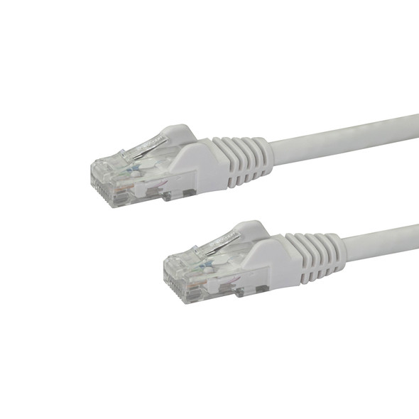 Startech.Com 15Ft Cat6 Ethernet Cable - White Cat 6 Gigabit Ethernet Wire -650Mhz 100W Poe Rj45 Utp Network/Patch Cord Snagless W/Strain Relief Fluke Tested/Wiring Is Ul Certified/Tia N6Patch15Wh