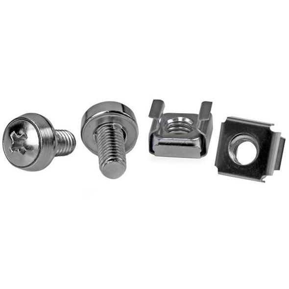 StarTech.com 50 Pkg M6 Mounting Screws and Cage Nuts for Server Rack Cabinet CABSCREWM6