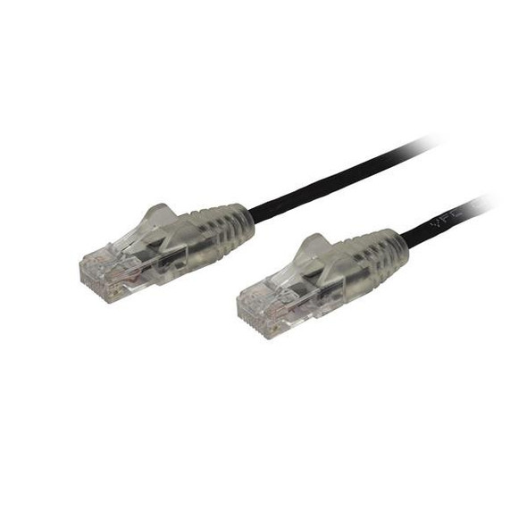 Startech.Com 6 In. Cat6 Ethernet Cable - Slim - Snagless Rj45 Connectors - Black N6Pat6Inbks