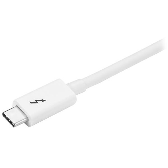 Startech.Com Thunderbolt 3 Cable - 20Gbps - 1M - White - Thunderbolt, Usb, And Displayport Compatible Tblt3Mm1Mw