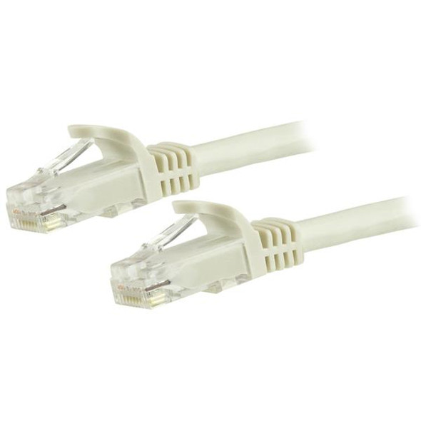 StarTech.com 9ft CAT6 Ethernet Cable - White CAT 6 Gigabit Ethernet Wire -650MHz 100W PoE RJ45 UTP Network/Patch Cord Snagless w/Strain Relief Fluke Tested/Wiring is UL Certified/TIA N6PATCH9WH
