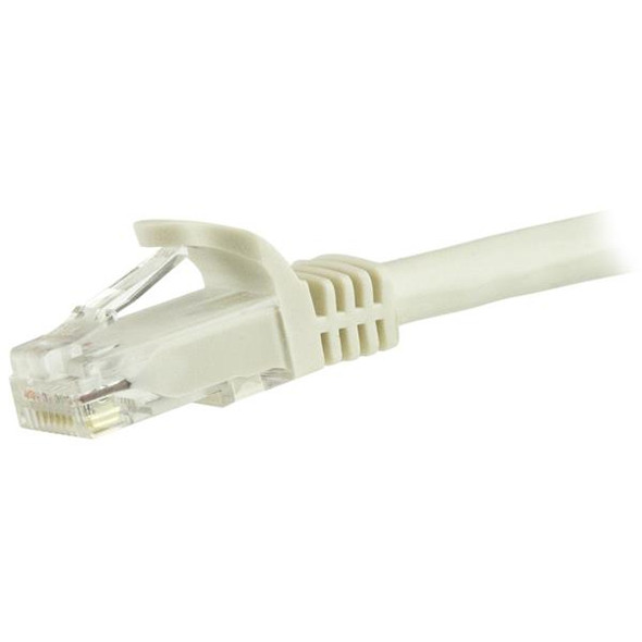 StarTech.com 9ft CAT6 Ethernet Cable - White CAT 6 Gigabit Ethernet Wire -650MHz 100W PoE RJ45 UTP Network/Patch Cord Snagless w/Strain Relief Fluke Tested/Wiring is UL Certified/TIA N6PATCH9WH