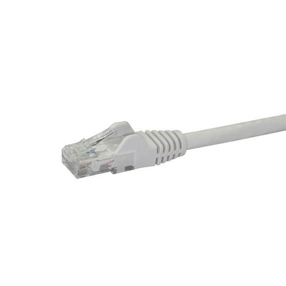 StarTech.com 150ft CAT6 Ethernet Cable - White CAT 6 Gigabit Ethernet Wire -650MHz 100W PoE RJ45 UTP Network/Patch Cord Snagless w/Strain Relief Fluke Tested/Wiring is UL Certified/TIA N6PATCH150WH