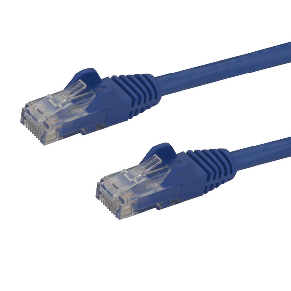 StarTech.com 125ft CAT6 Ethernet Cable - Blue CAT 6 Gigabit Ethernet Wire -650MHz 100W PoE RJ45 UTP Network/Patch Cord Snagless w/Strain Relief Fluke Tested/Wiring is UL Certified/TIA N6PATCH125BL