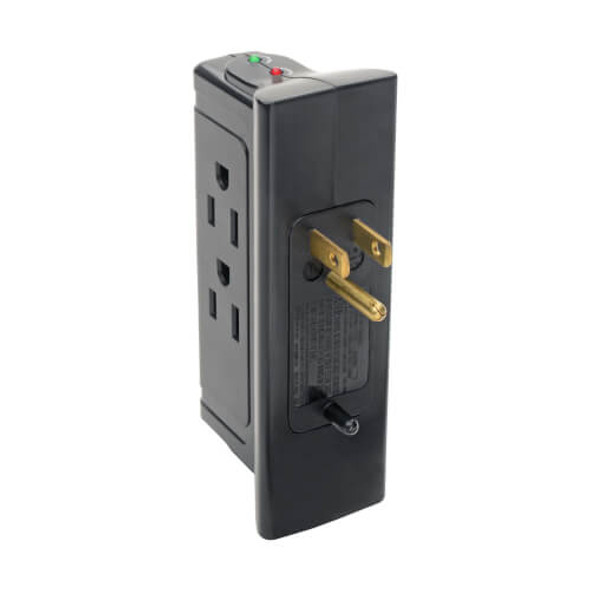 Tripp Lite Protect It! Surge Protector With 4 Side-Mounted Outlets , Direct Plug-In, 670 Joules Tlp4Bk