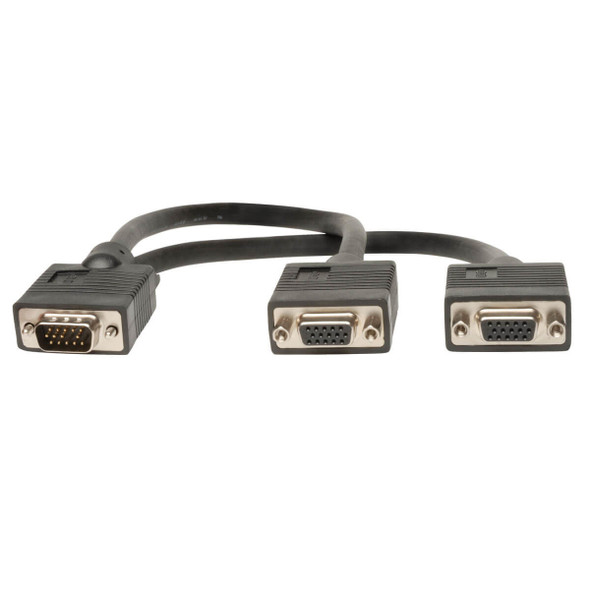 Tripp Lite VGA Monitor Y Splitter Cable (HD15 M/2xF), 0.31 m P516-001