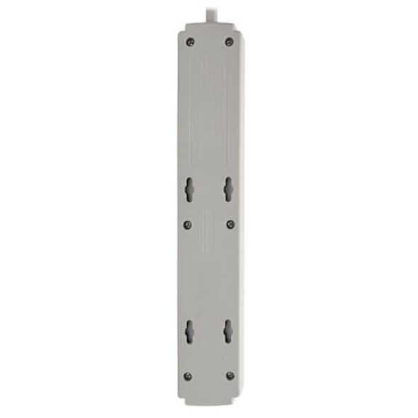 Tripp Lite Protect It! 6-Outlet Surge Protector, 8-Ft. Cord, 990 Joules, Low-Profile Right-Angle 5-15P Plug Tlp608