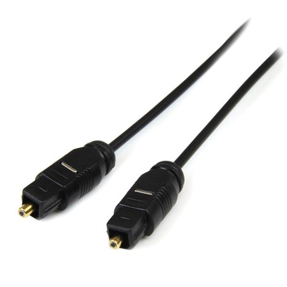 StarTech.com 15 ft Thin Toslink Digital Optical SPDIF Audio Cable THINTOS15