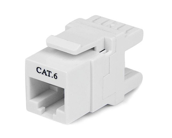 Startech.Com 180° Cat 6 Keystone Jack - Rj45 Ethernet Cat6 Wall Jack White - 110 Type C6Key110Swh