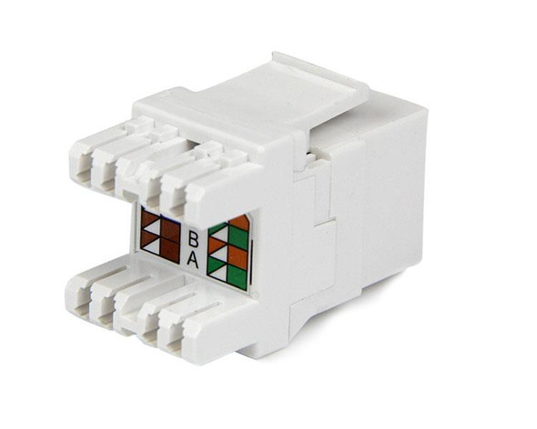 Startech.Com 180° Cat 6 Keystone Jack - Rj45 Ethernet Cat6 Wall Jack White - 110 Type C6Key110Swh