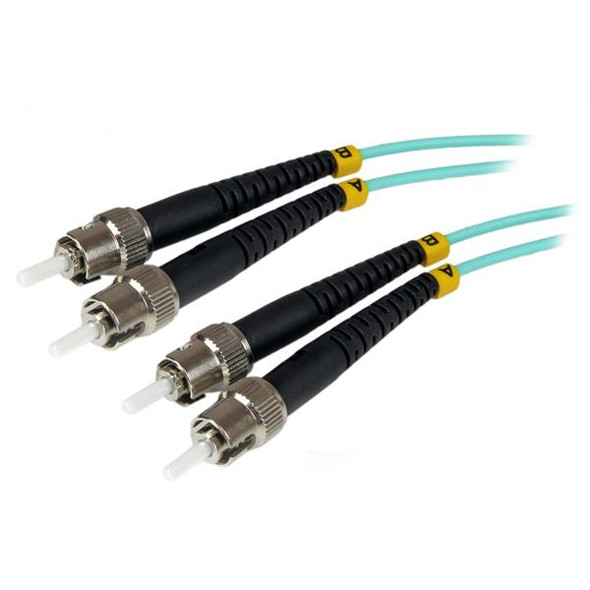 StarTech.com Fiber Optic Cable - 10 Gb Aqua - Multimode Duplex 50/125 - LSZH - ST/ST - 1 m A50FBSTST1