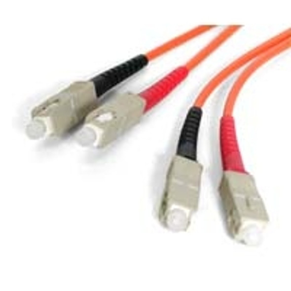 StarTech.com 1m Multimode Duplex Fiber Optic Cable SC-SC fibre optic cable Orange FIBSCSC1
