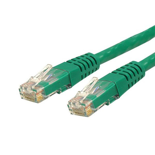 StarTech.com 3ft CAT6 Ethernet Cable - Green CAT 6 Gigabit Ethernet Wire -650MHz 100W PoE RJ45 UTP Molded Network/Patch Cord w/Strain Relief/Fluke Tested/Wiring is UL Certified/TIA C6PATCH3GN