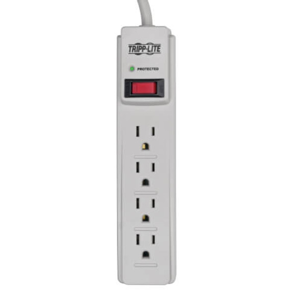 Tripp Lite Protect It! 4-Outlet Home Computer Surge Protector Strip, 4-ft Cord, 450 Joules TLP404