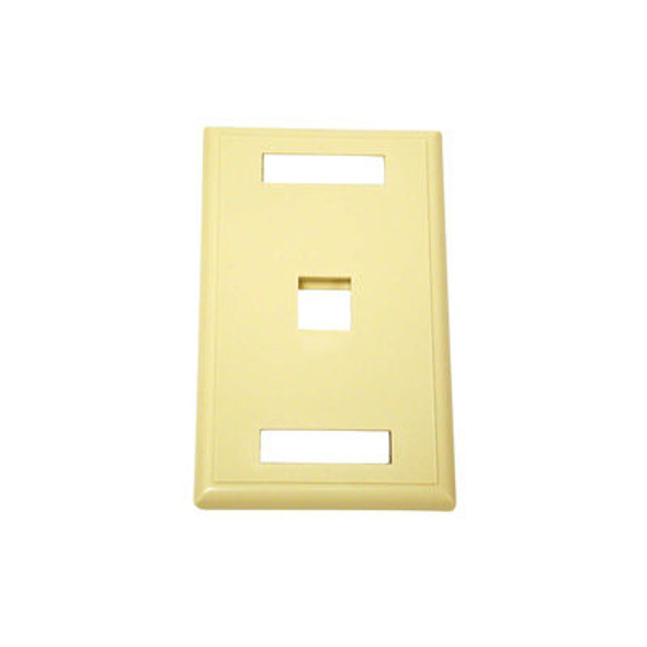 C2G 1-Port Multimedia Keystone Wall Plate - Ivory 03710