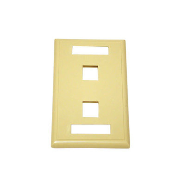 C2G 2-Port Multimedia Keystone Wall Plate - Ivory 03711