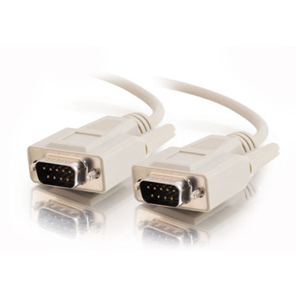 C2G 10ft DB9 M/M Cable - Beige networking cable 3.04 m 09449