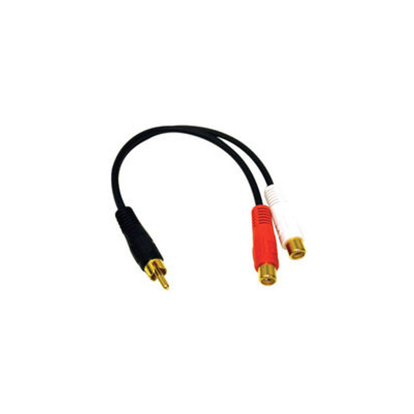 C2G Value Series RCA Plug to RCA Jack x 2 Y-Cable audio cable Black 03177