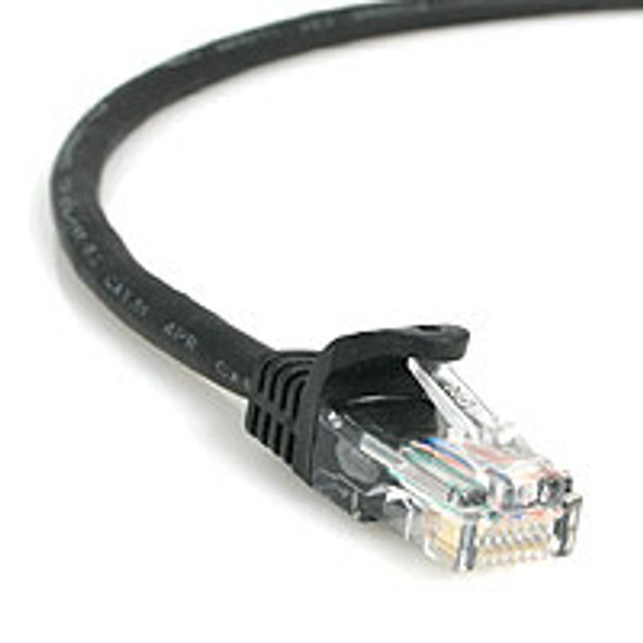 StarTech.com 50 ft Black Snagless Category 5e (350 MHz) UTP Patch Cable networking cable 15.24 m 45PATCH50BK