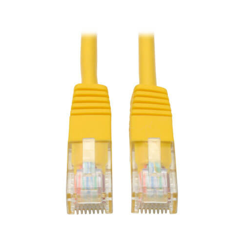 Tripp Lite Cat5e / Cat5 350MHz Molded UTP Patch Cable (RJ45 M/M), Yellow, 0.91 m N002-003-YW
