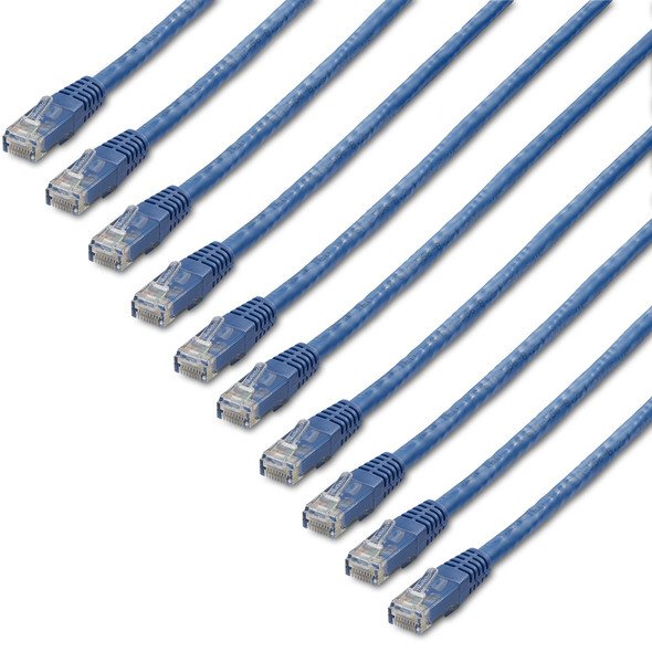 Startech.Com 6 Ft. Cat6 Ethernet Cable - 10 Pack - Etl Verified - Black Cat6 Patch Cord - Snagless Rj45 Connectors - 24 Awg Copper Wire – Utp Cable C6Patch6Bl10Pk