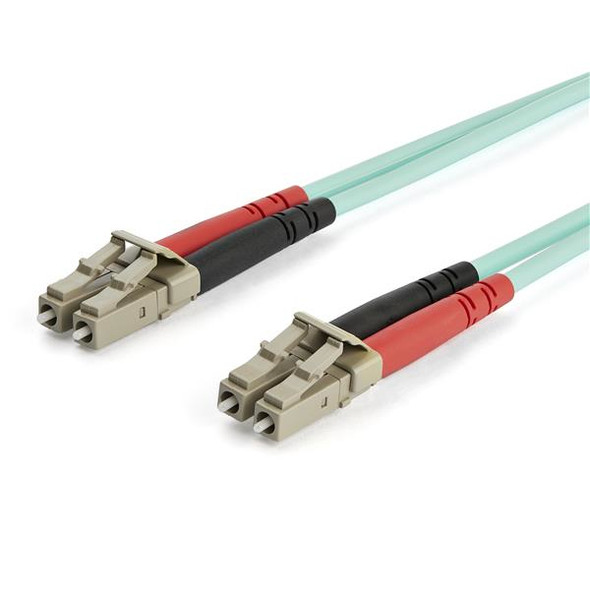 StarTech.com A50FBLCLC15 fibre optic cable 15 m LC OM3 Aqua colour A50FBLCLC15