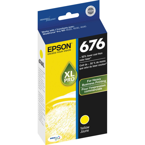 Epson 676Xl Ink Cartridge 1 Pc(S) Original High (Xl) Yield Yellow T676Xl420-S