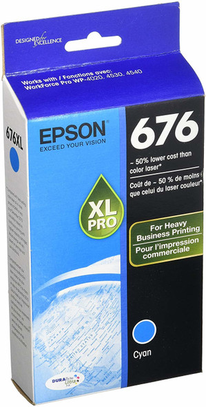 Epson 676Xl Ink Cartridge 1 Pc(S) Original High (Xl) Yield Cyan T676Xl220-S